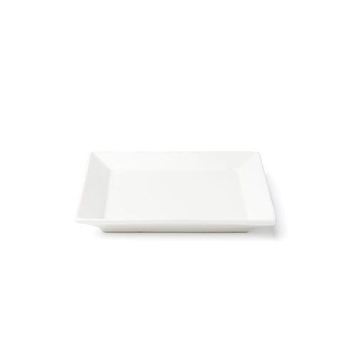 Browne Foundation Square Wide Rim Plate, 6", White (36-pack)