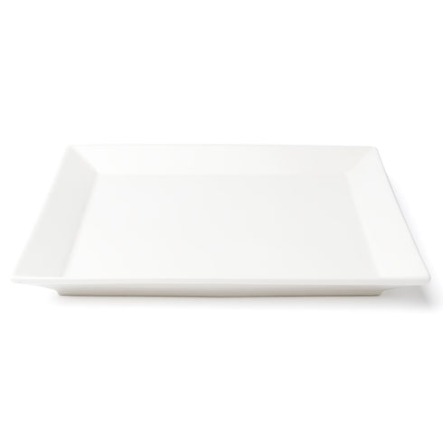 Browne Foundation Square Wide Rim Plate, 10", White (36-pack)