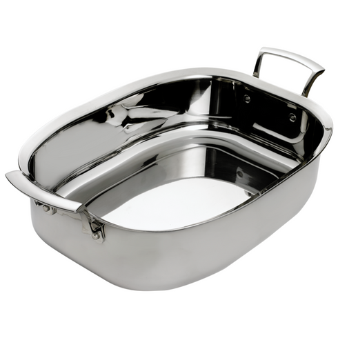 Browne Thermalloy TRI-PLY Deep Roast Pan, 7 qt, Stainless Steel