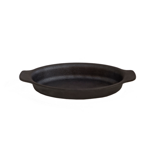 Browne Thermalloy Cast Iron Oval Gratin Server, 11 oz, Pre-seasoned