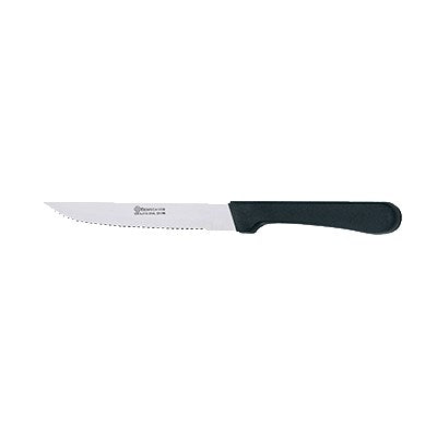 Browne New Line Steak Knife, 9", Pointed Tip, Black Polypropylene Handle