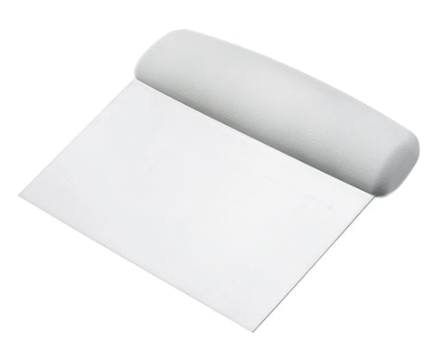 Browne Dough Cutter/Scraper, 6" x 3", White Handle