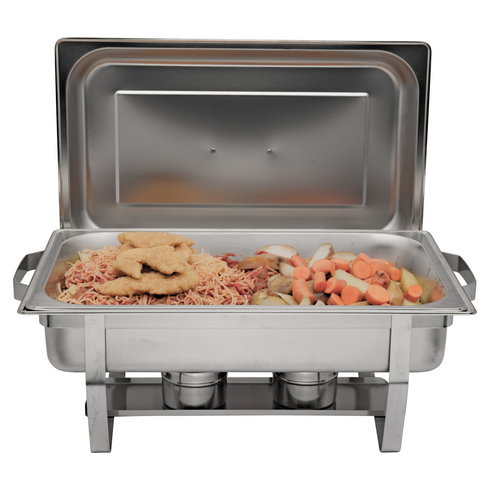 Browne | Réchaud économique, rectangulaire, acier inoxydable