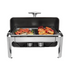 Browne Cadence Roll Top Chafer, Rectangular, Stainless Steel