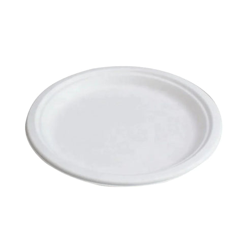 Globe Compostable Plates, White, Sugarcane (500-pack)