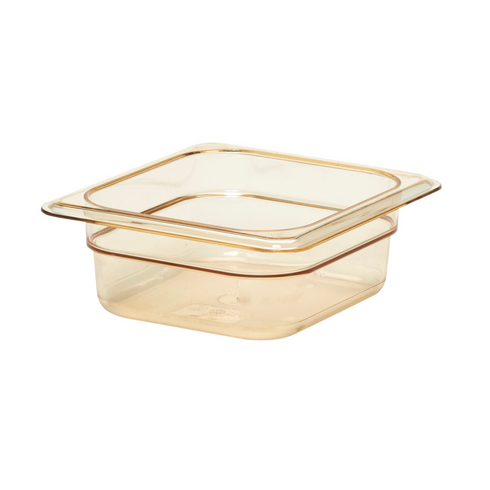 Cambro | Bac gastronome à haute température, taille 1/6, couleur ambre