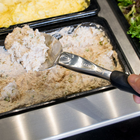 Vollrath | Cuillère de service solide Ergo Grip, manche en acier inoxydable/nylon