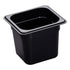 Cambro | Bac gastronome à haute température, taille 1/6, noire