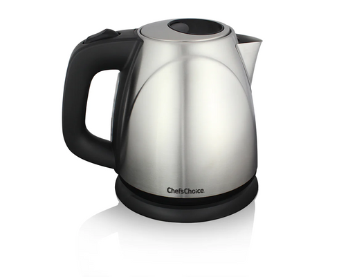Chef'sChoice Model 673 Cordless Compact Electric Kettle, 1 L, Stainless Steel