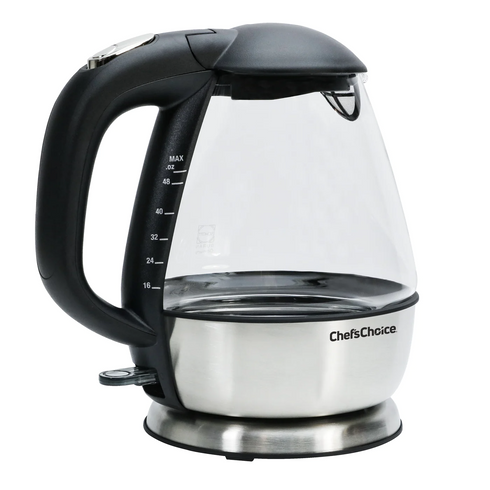 Chef'sChoice Model 680 Cordless Electric Glass Kettle, 1.5 L, Clear