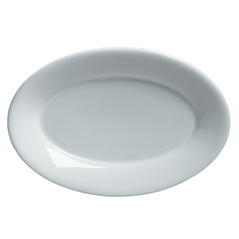 Acierite | Plateau ovale en porcelaine Varick Café, 13 1/4" x 9" (paquet de 12)