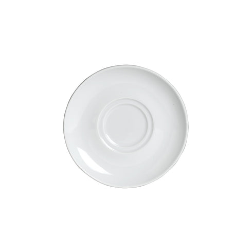 Acierite | Varick Café Soucoupe à double puits en porcelaine, 6,25 po (paquet de 12)