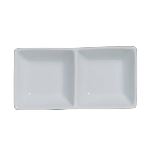 Steelite Varick Divided Tray, 2 x 2 oz Compartments (12-pack)