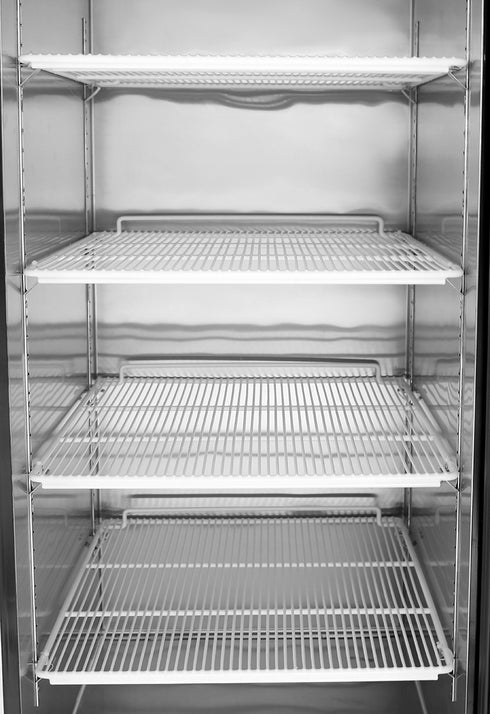 Atosa | MCF8721ES Présentoir congélateur à double porte vitrée, 55 po, 115/60/1, noir