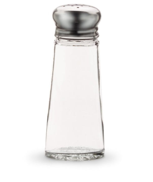 Vollrath Traex Dripcut Salt & Pepper Shaker, 3 oz, Glass/Stainless Steel