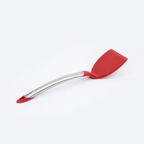 Cuisipro | Spatule en silicone, 12,5", acier inoxydable/rouge
