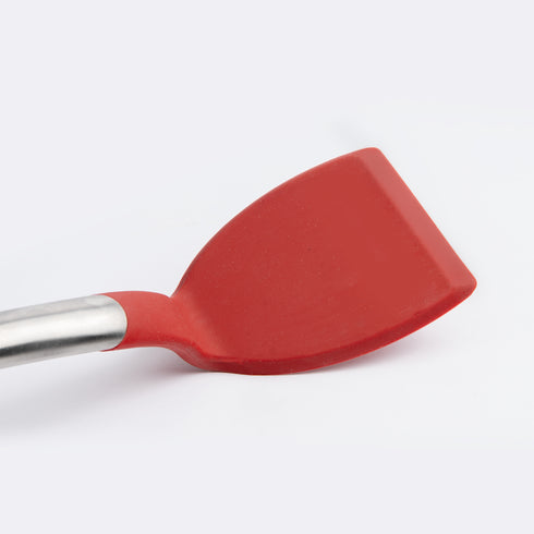 Cuisipro | Spatule en silicone, 12,5", acier inoxydable/rouge