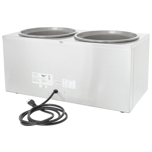 Vollrath 72028 Cayenne Round Heat 'N Serve Countertop Twin Well 7 qt Rethermalizer, 120V
