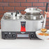 Vollrath 72028 Cayenne Round Heat 'N Serve Countertop Twin Well 7 qt Rethermalizer, 120V