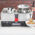 Vollrath 72029 Cayenne Round Heat 'N Serve Countertop Twin Well 7 qt Rethermalizer Package