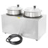 Vollrath 72040 Cayenne Round Heat 'N Serve Countertop Twin Well 4 qt Rethermalizer Package