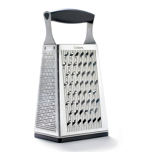 Cuisipro 4 Sided Box Grater with Soft Touch Handle, 9.5", Stainless Steel