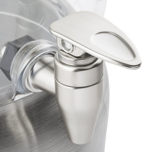 Artisanat de table | Distributeur de boissons haut de gamme avec tube à glace, acier inoxydable/transparent