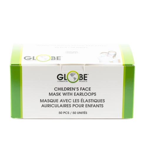 Globe | Masques pour enfants 3 épaisseurs, paquet de 50, VENTE FINALE
