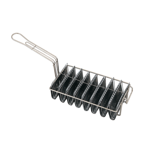 Browne Taco Fryer Basket, 8 Slot, 12" x 6.5" x 3"