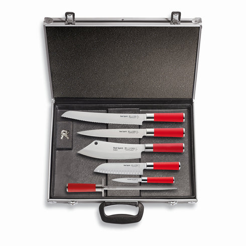 F. Dick Red Spirit 6 Piece Knife Set with Magnetic Case