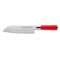 F. Dick Red Spirit Santoku Knife, Kullenschliff Edge, 7", Red