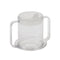 Drive Medical Two-Handled Mug with Spout Lid, 10 oz, Clear