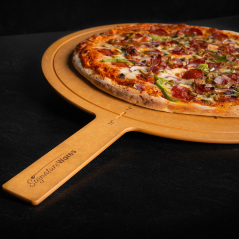 Articles de signature | Pelle à pizza en fibre de bois, 19,5", naturel