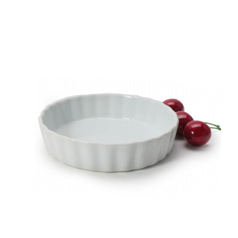 LFI | Plat à quiche/tarte, 5", porcelaine blanche