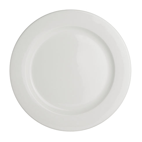 Acierite | Assiette à bord plat Monaco, 8 po (paquet de 24)