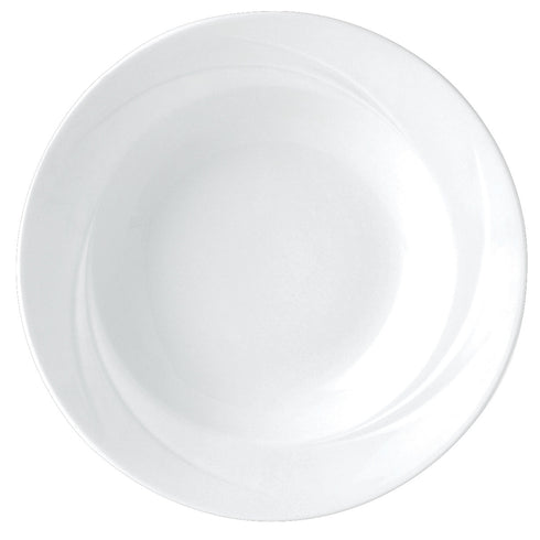 Acierite | Assiette à soupe/pâtes à rebord Alvo, 9 1/2 po (paquet de 24)