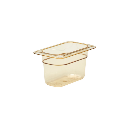 Cambro | Bac gastronome haute température, taille 1/9, couleur ambre