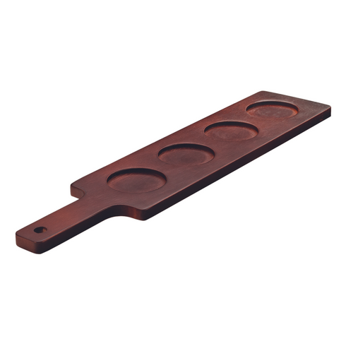 Libbey | Palette de vol de dégustation, 4 compartiments, bois (paquet de 12)