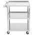 Vollrath | Chariot utilitaire à 3 tablettes, faible encombrement, acier inoxydable, 300 lb