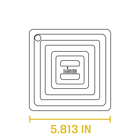 Loge | Manique en silicone, carré de 6 po