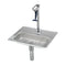T&S B-1230 Glass Filler Water Station, Deck Mount Pedestal w Drip Pan, Push Back Actuation