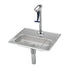 T&S B-1230 Glass Filler Water Station, Deck Mount Pedestal w Drip Pan, Push Back Actuation