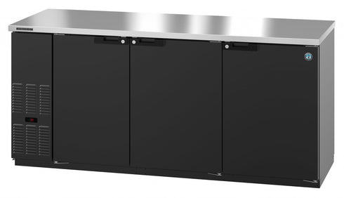 Hoshizaki | Réfrigérateur de bar à triple porte pleine BB80, Largeur de 80", Noir, 115V