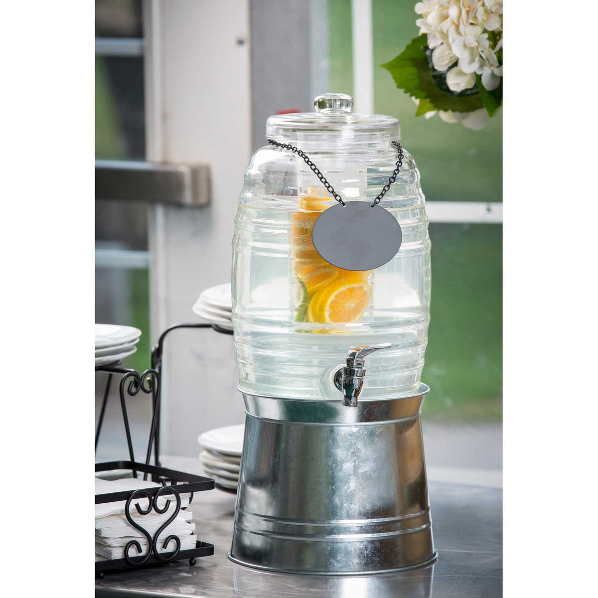 TableCraft Beehive Beverage Dispenser w Ice Core and Infuser, 2.5 Ga