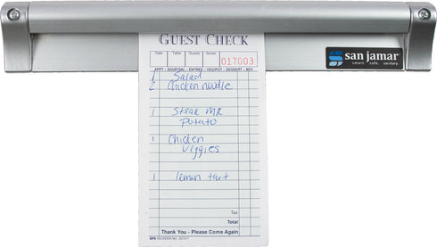 San Jamar Slide Check Rack, Aluminum