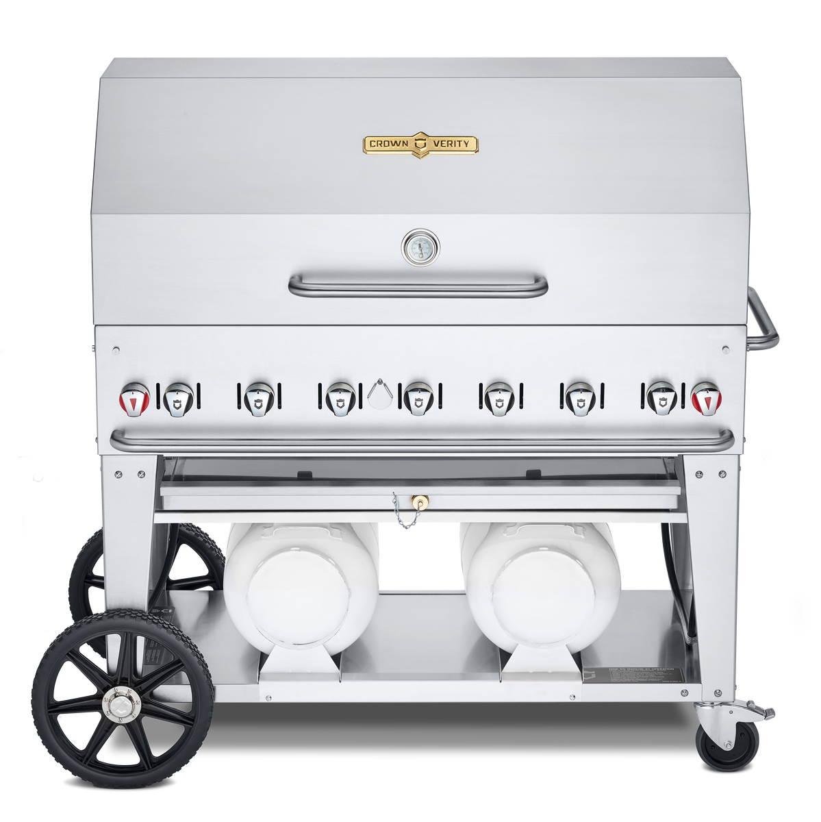 Crown Verity Club Series 48" Grill, Horizontal Tanks, Roll Dome & Bu