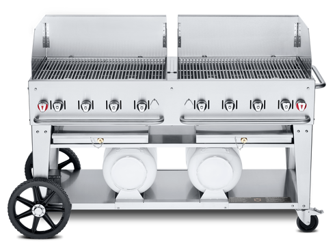 Couronne Vérité | Gril Série Club 60", Réservoirs horizontaux, Pare-vent 2 x 30", Propane