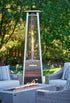 Couronne Vérité | Chauffe-terrasse tour portatif, Acier inoxydable/Verre, Propane