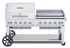 Crown Verity Mobile 72" Gas Grill with 36" Roll Dome & Bun Rack and 36" Griddle