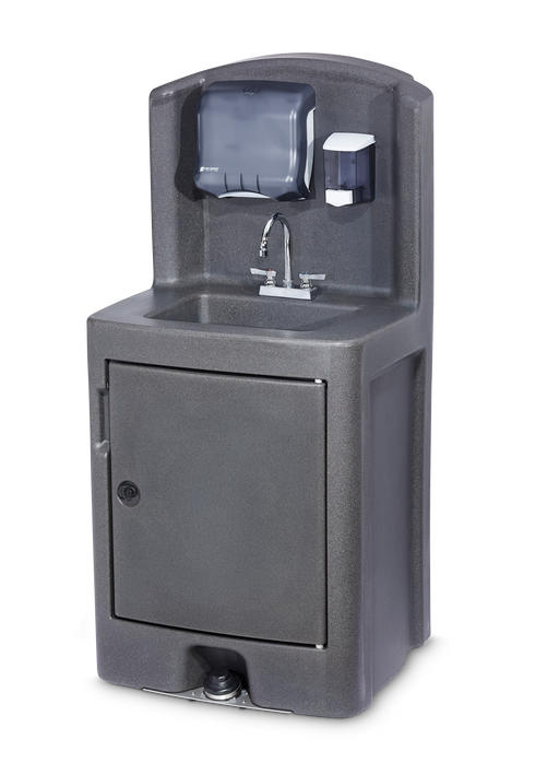 Crown Verity CV-PHS-5 Portable Handwashing Sink Unit, Hot & Cold, Fresh & Waste Water Tanks, Polyethylene, 120 V